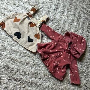 Newborn Carter’s and child of mine hoodie, and corduroy dress